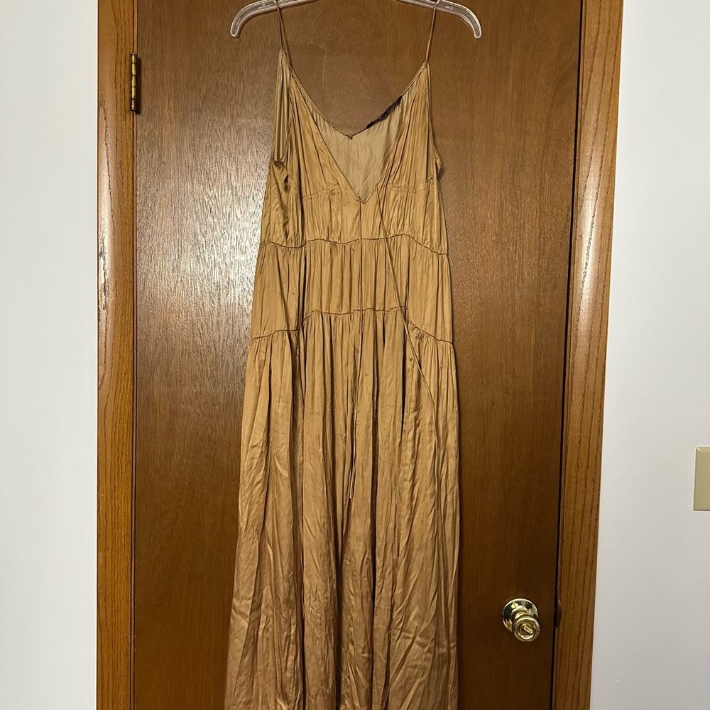 Zara Gold/Tan Maxi Dress